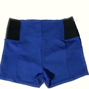 Blue elastic waist shorts LARGE